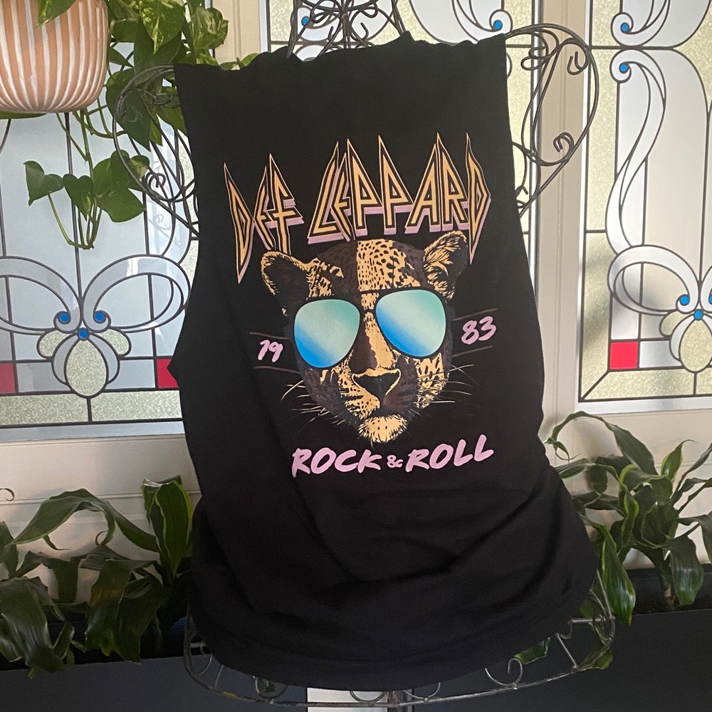 Def Leppard Concert Tank Top Black Rock & Roll